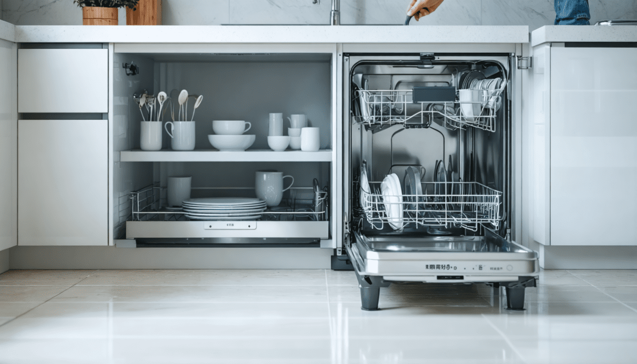 Installation parfaite : évacuation de lave-vaisselle et évier simplifiée
